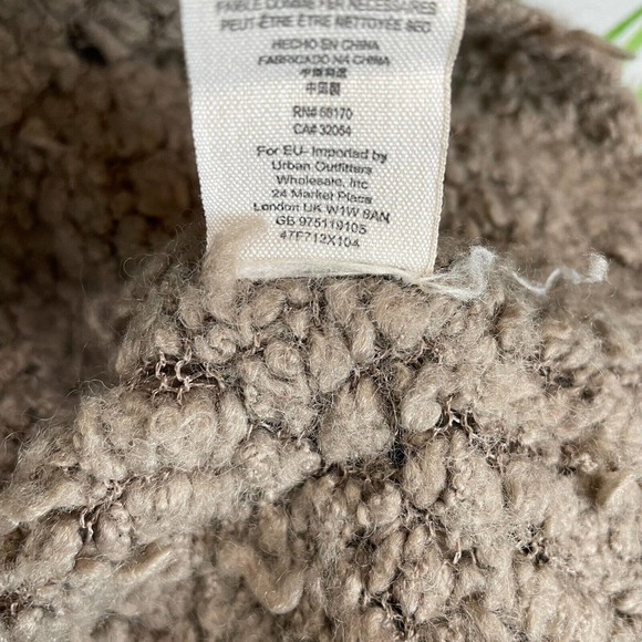 Free People Nubby Boucle Sweater Size Large Brown Long Sleeve Urban Outfitters - Picture 12 of 12